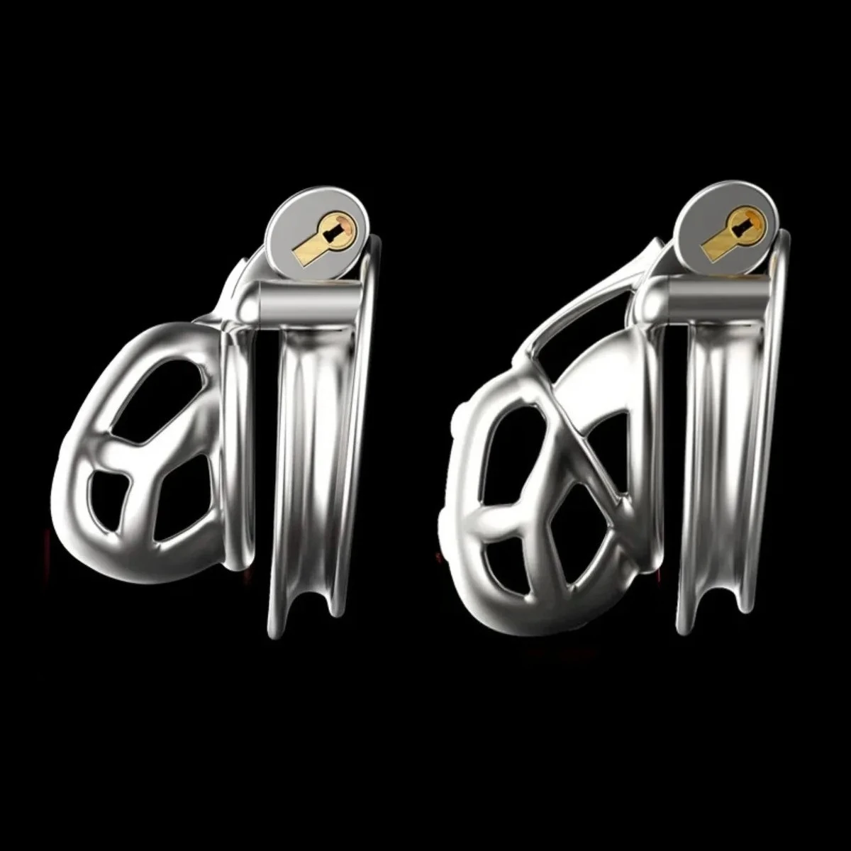 Customized Name Male Chastity Cage Stainless Steel Cock Cage Penis Ring SM Erotic Urethral Lock Double-Arc Ring Sex Toys for Men