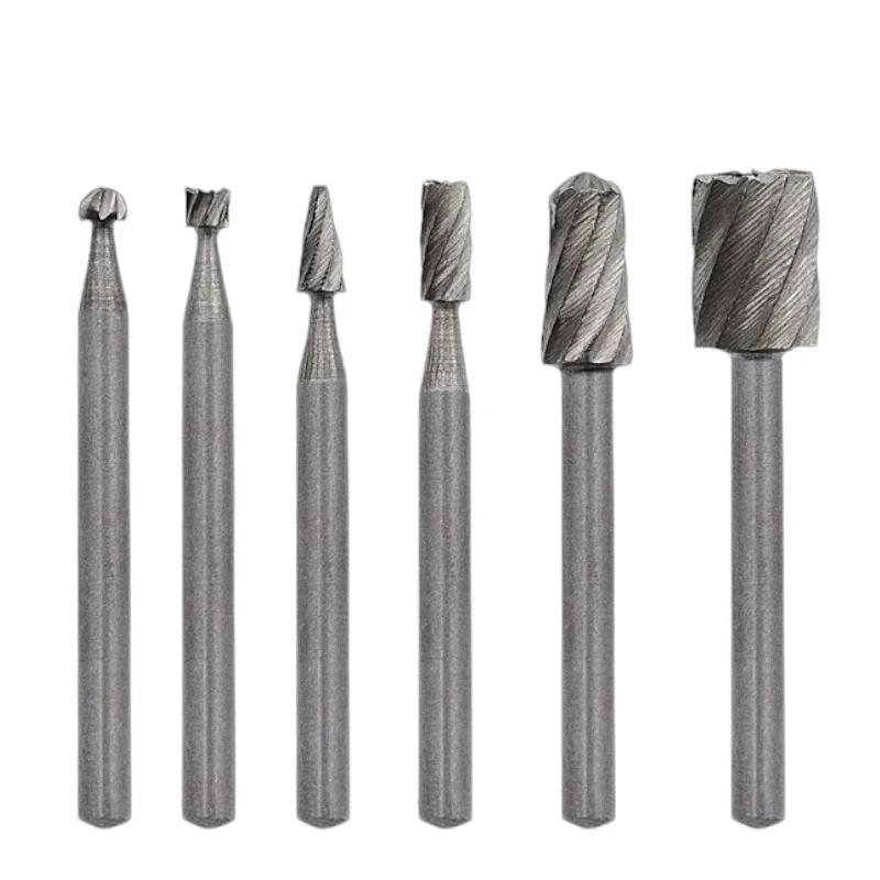 HSS High-Speed Steel Rotary Burr Set for Dremel Woodworking Milling Cutter Carving Engraving Tool