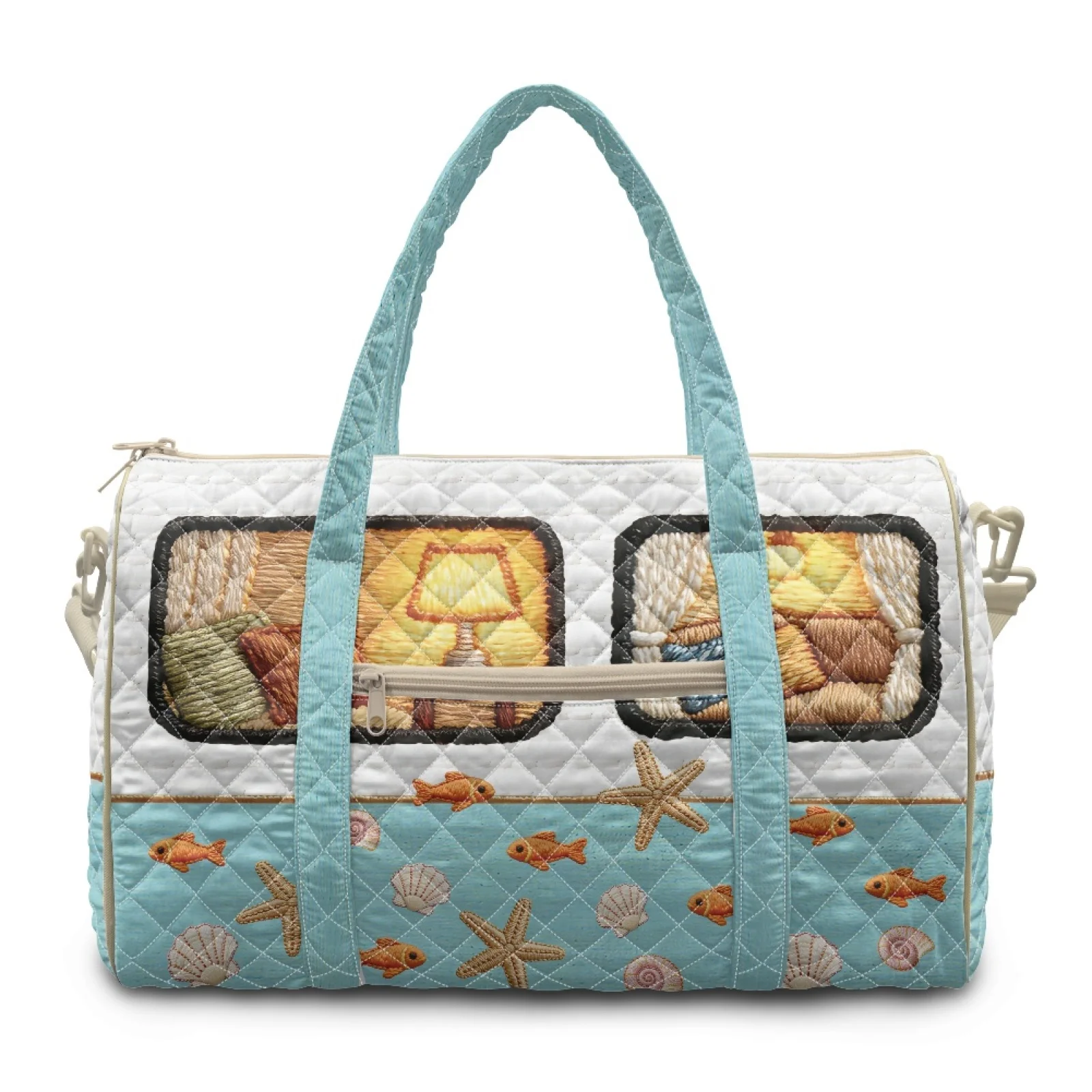 Coloranimal RV Coastal Print Lightweight Travel Duffel Bags for Beach Polyester Quilted Duffle Bag 2026 New