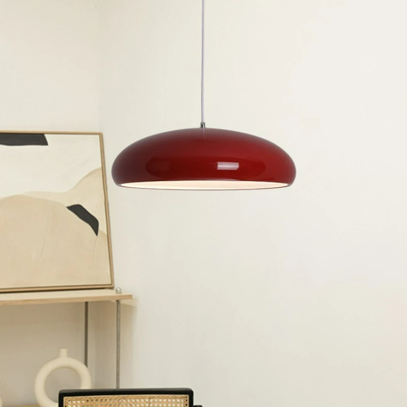 Modern LED Pendant Lights Black White Round Aluminum Lampshade Nordic Chandelier Dining Table Lights Room Decor