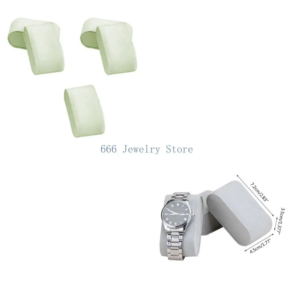 F2TD 5PCS Velvet Bracelet Watch Pillow Jewelry Exhibition Jewelry Trays Storage Suitable for Display Watch Bracelet Necklace