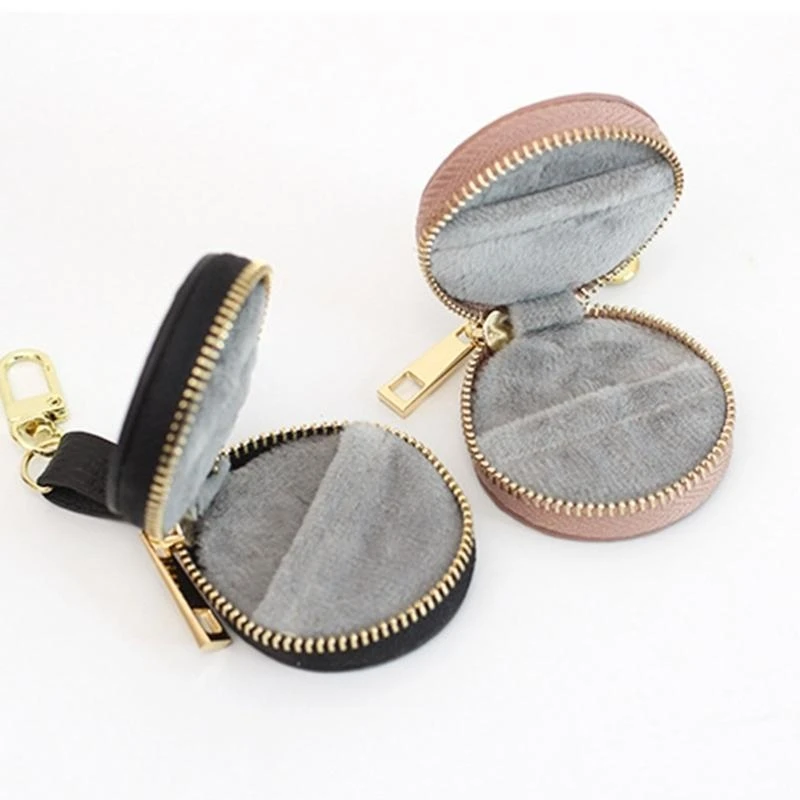 E21F Stylish Leather Jewelry Container Modern Packaging Bag for Jewelry Storage Practical Storgae for Women Girls