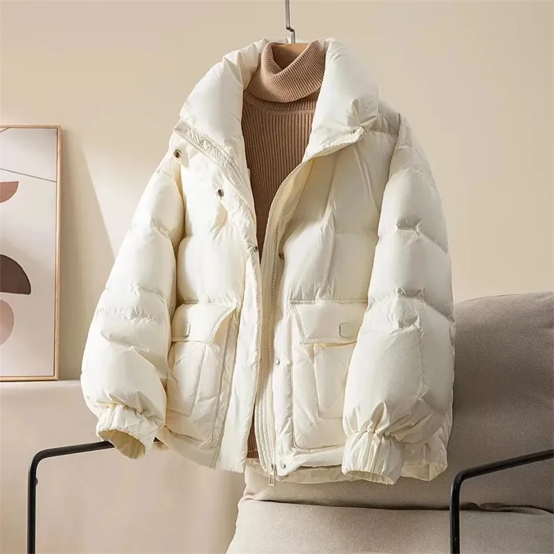 New Parkas Korean Warm Short Cotton Coat Women 2026Winter Cotton-Padded Jacket Collar Down Jacket Loose Outwear Ladies Down Coat