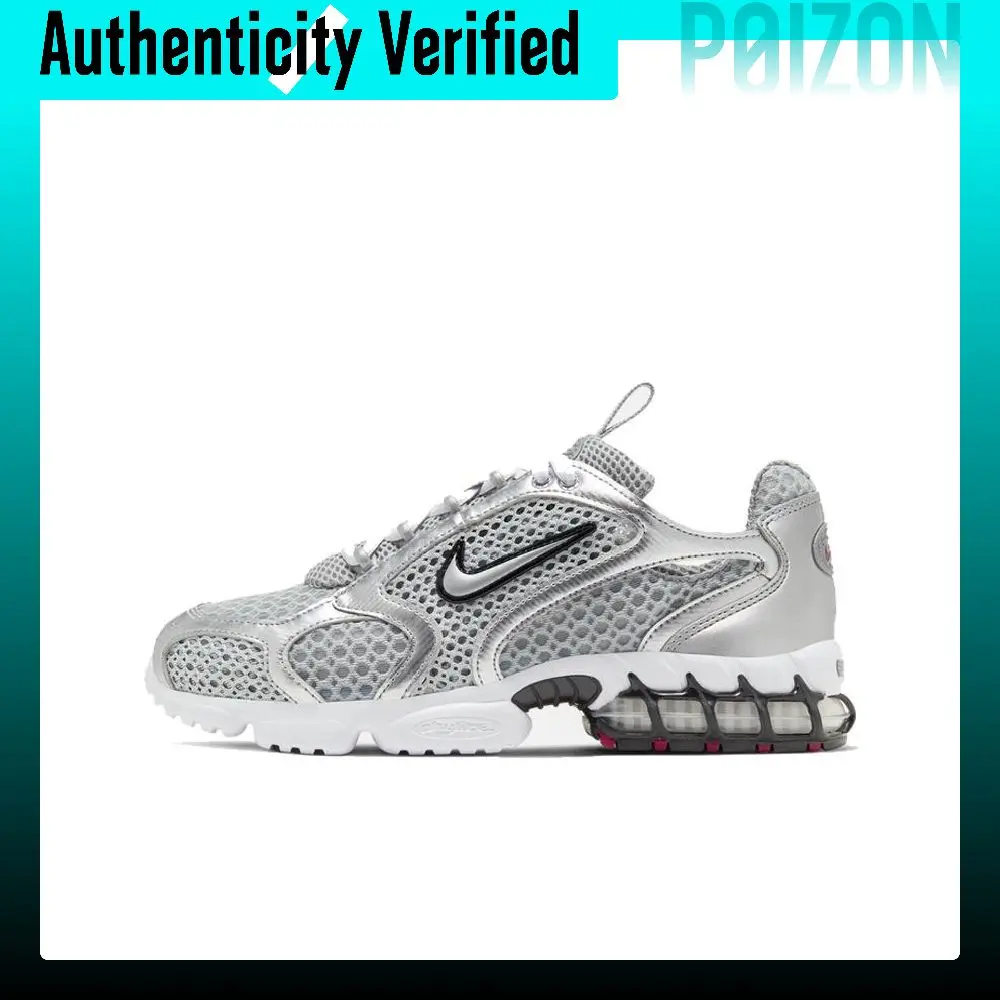 Nike Air Zoom Spiridon Cage 2 Casual Shoes Women's Low-top Silver White CD3613-001