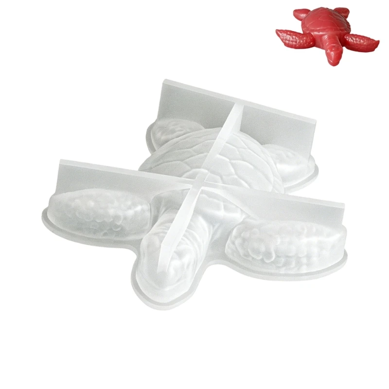 HXBF Flexible Resin Mold Turtles Ornament Molds Easy Releasing Silicone Texture for Epoxy Creative Table Decorations