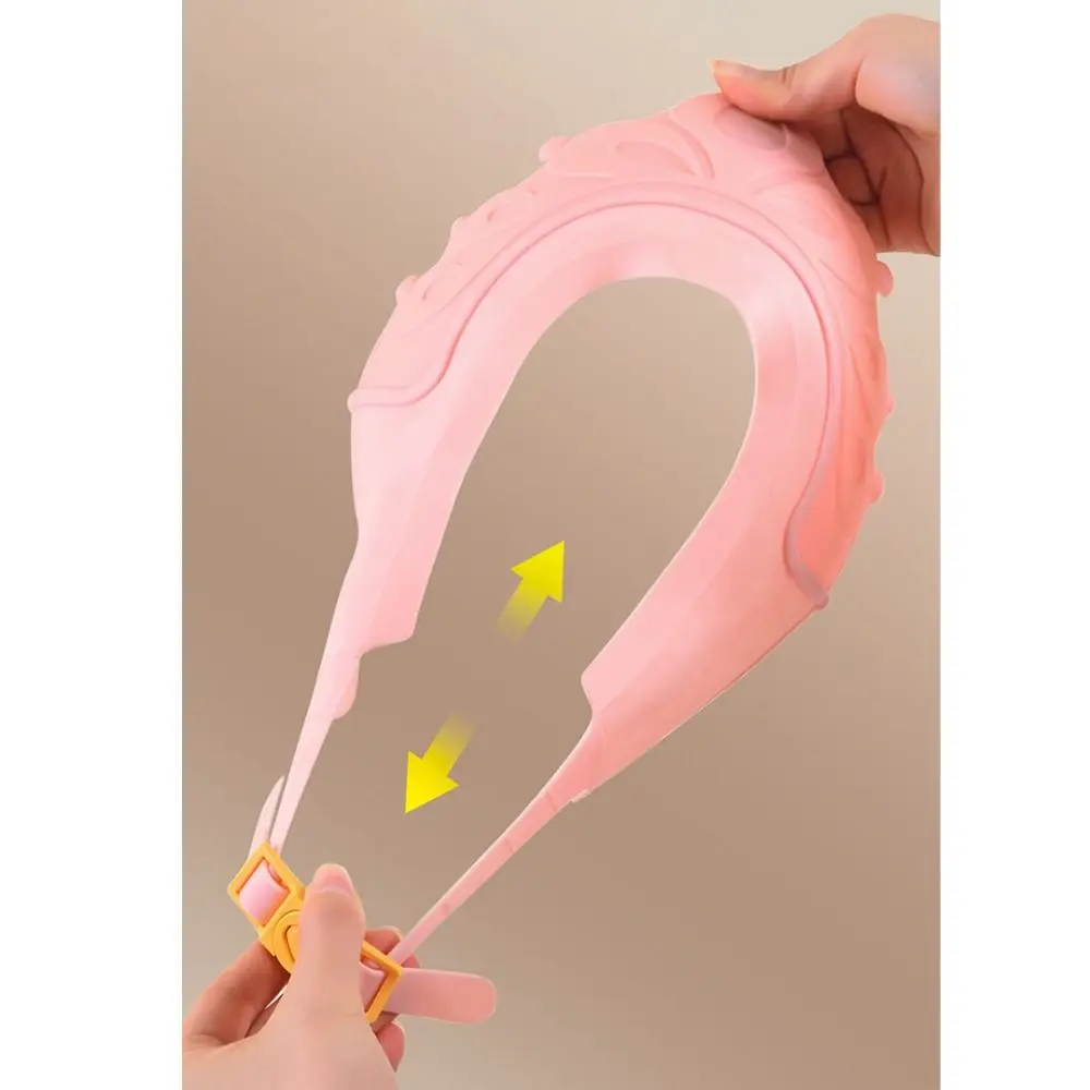 New Silicone Hair Wash Hat Ear Protection Waterproof Shower Hat Adjustable Shampoo Cap Bathing