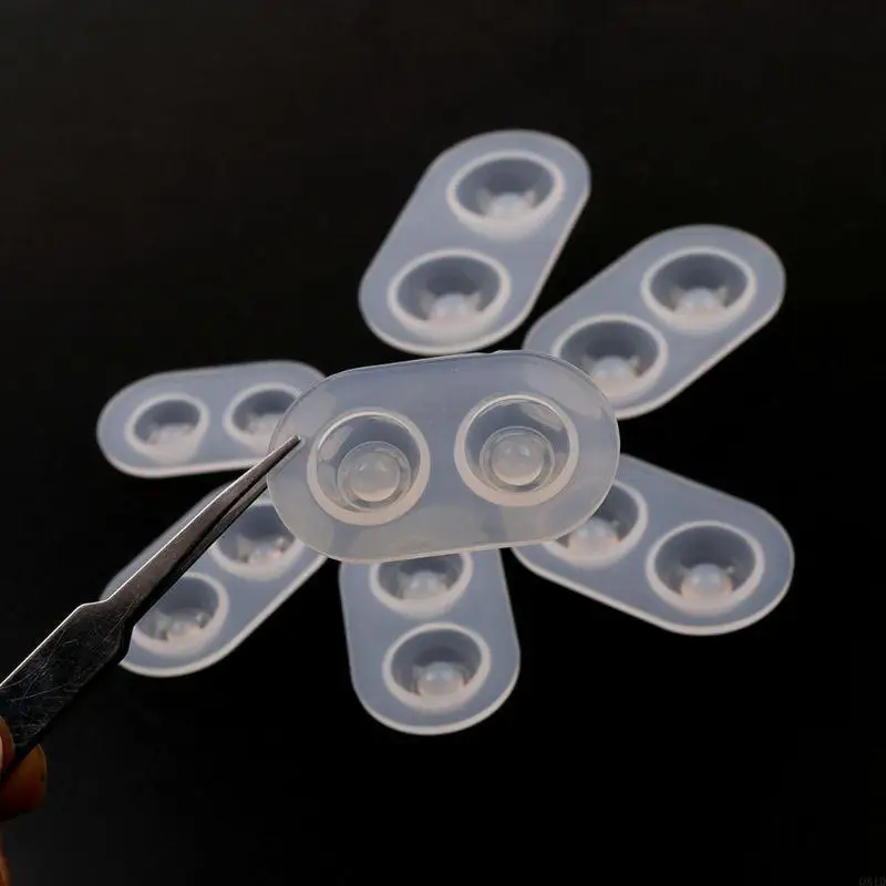 Various Size Doll Eyes Mold Half Round Eyeballs Shaped Silicone Casting Mould Handmade Doll Accessories Making Molds