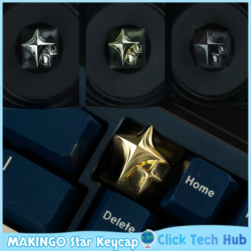 MAKINGO Star Keycap Custom Metal Artisan Single Original Esc Low Profile Keycap For DIY Mechanical Gaming Keyboard Enthusiasts