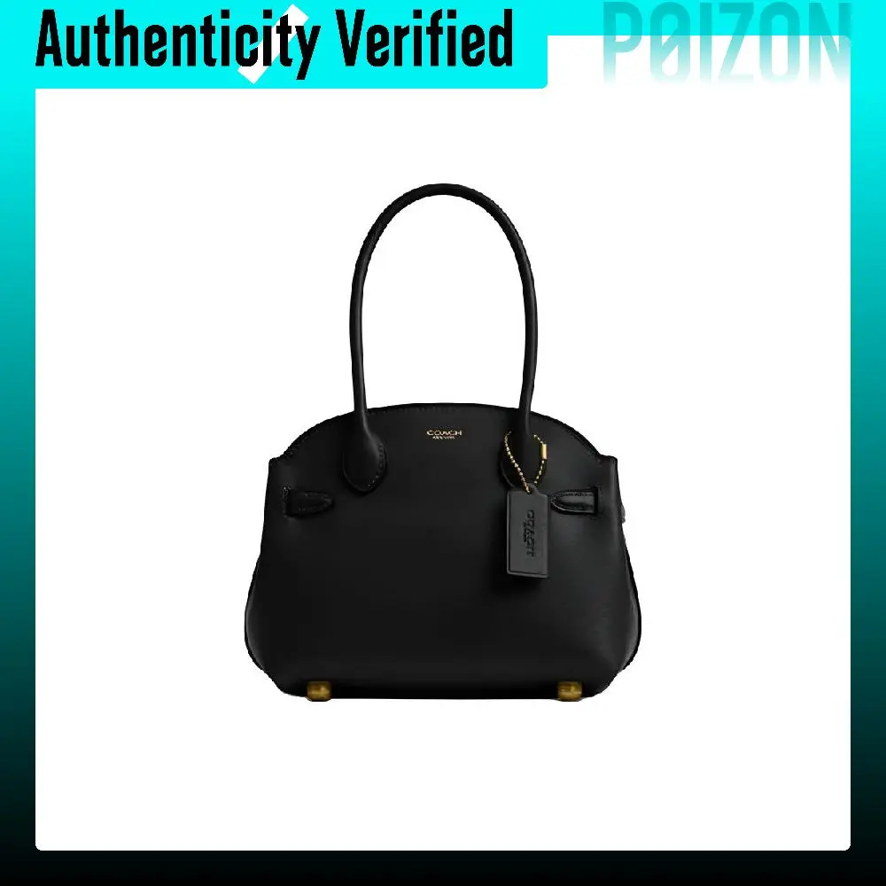 COACH Empire Carryall Cow Leather Handbag Small Women's Black CCY99-1ZBLK