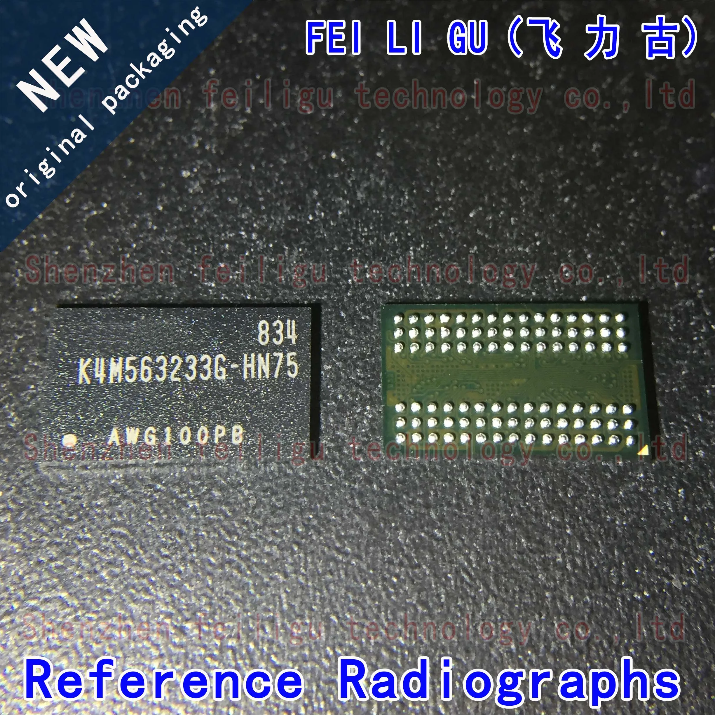 1/10/30PCS 100% New Original K4M563233G-HN75 K4M563233G Package:FBGA90 DRAM Memory Chip