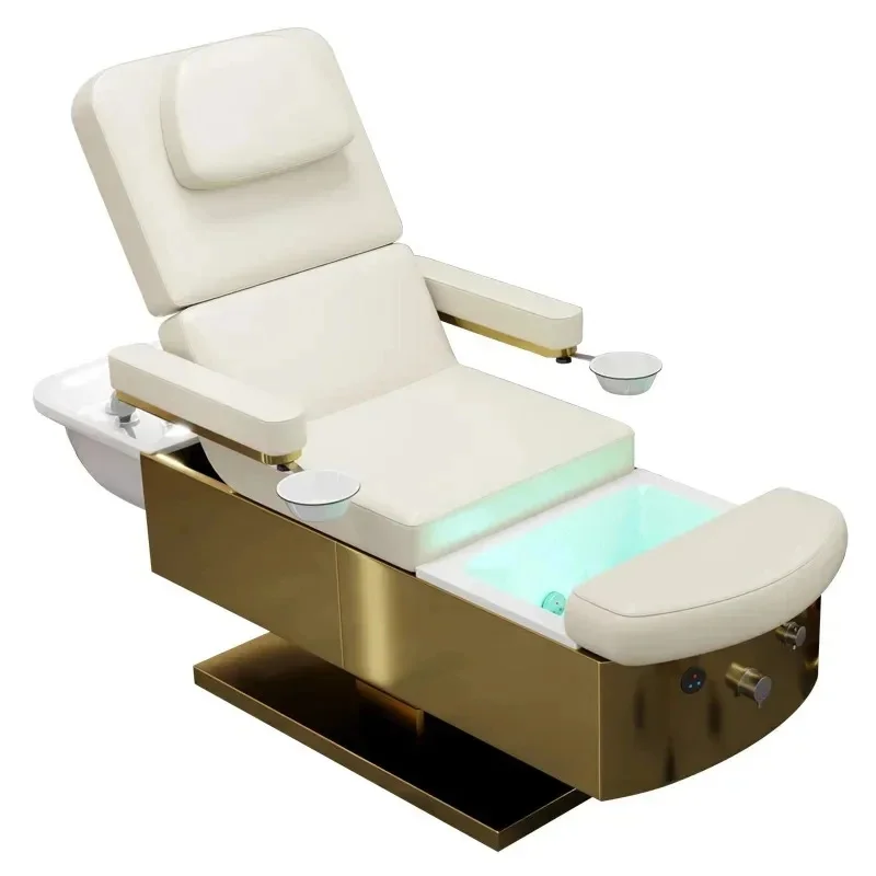 Luxury Full Body Massage Chair Electric Bed for Hair Washing And Pedicure Spa Treatment Comfortable Salon Chair