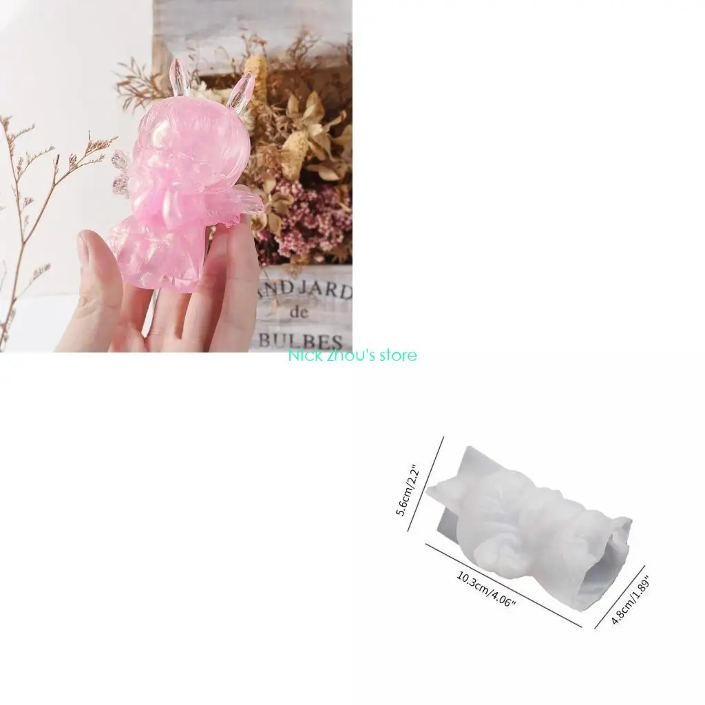 E15E Angel Wing Girl Silicone Molds Epoxy Resin Mold DIY Molds Table Ornament Making Tool for Making Craft Supplies