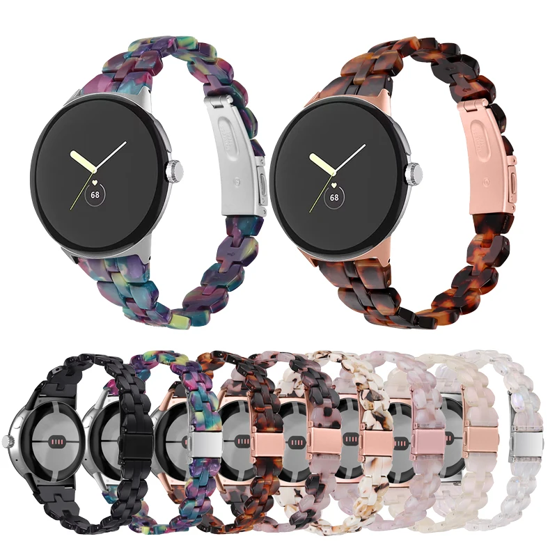 Resin Strap for Google Pixel Watch 4 3 2 1 Band Replacement Women Watchband Slim Bracelet accessories for pixel watch 2 Straps