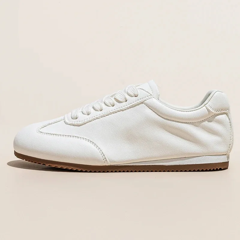 Women's Sneakers 2026 New Genuine Leather Ladies Training Shoes Casual Spring Summer Women Flat Walking Shoes