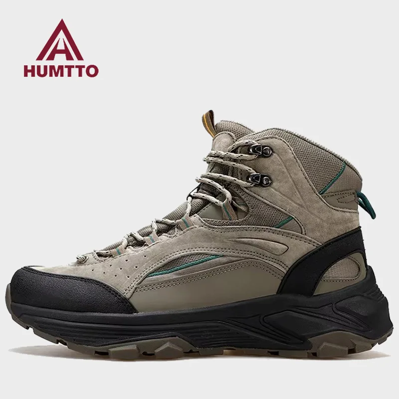 HUMTTO cowhide hiking shoes men waterproof outdoor walking boots trekking shoes  women's breathable hunting boots sports sneaker