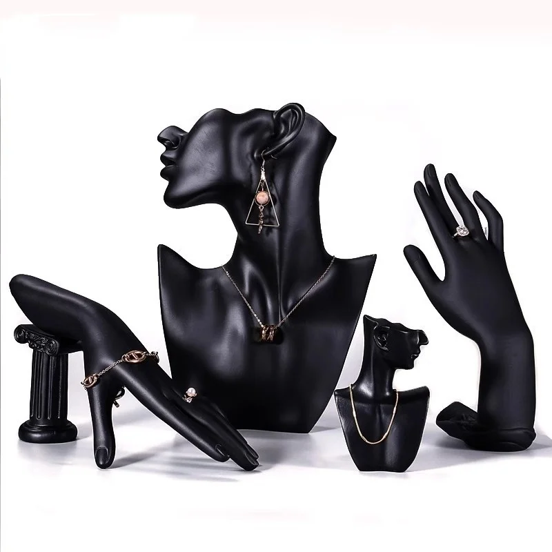 Jewelry Mannequin Display, Resin Display Stand Bust, Boutique Earring Holder Organizer for Show Jewelry, Necklace, Earrings
