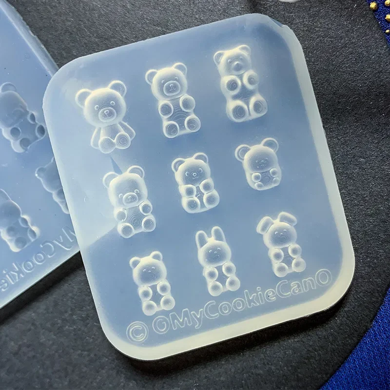 DIY Mini Bear Earring Nail Mold Epoxy Resin Mold Jewelry Tool Jewelry Molds Jewelry Accessories