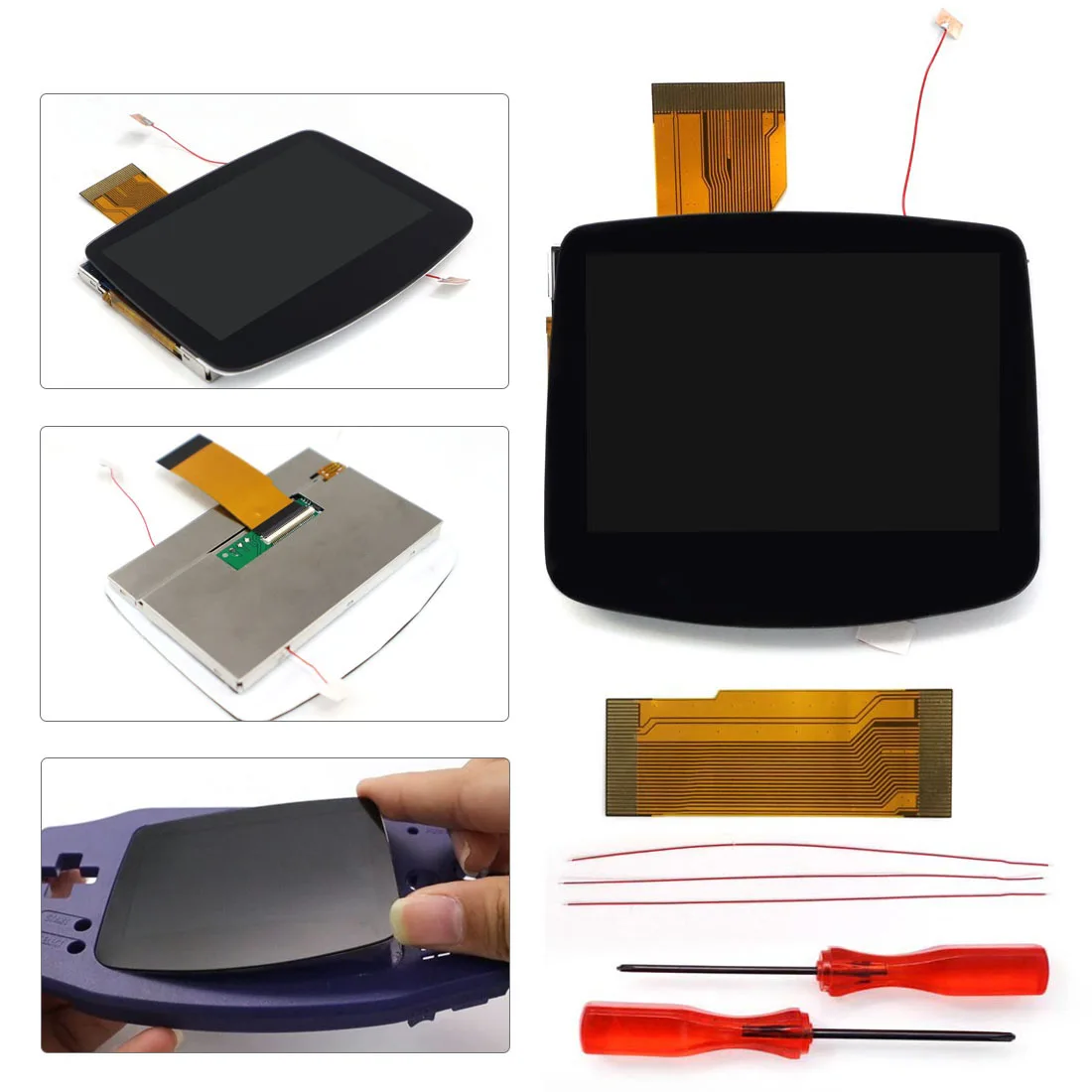HISPEEDIDO Pre-Laminated V5 HD 720x480 Drop-in Screen For GBA V5 IPS LCD Kits Replacement Desaturation Retro Pixel OSD FRM
