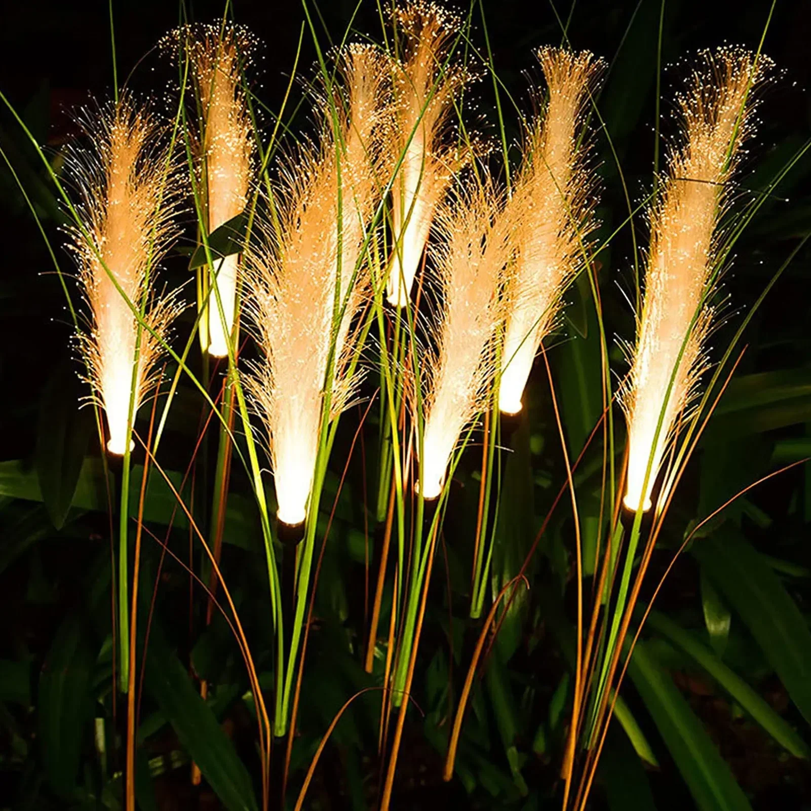 Outdoor Waterproof Solar Reed Lawn Lights, LED Decorative Pathway Lighting for Yard Garden Christmas Decoration