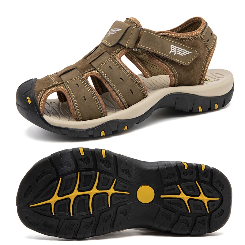 Men Shoes Summer New Men's Soft Sole Sandals Outdoor Beach Slippers Fashion Breathable Non-slip Wading Shoes Big Size 38-48