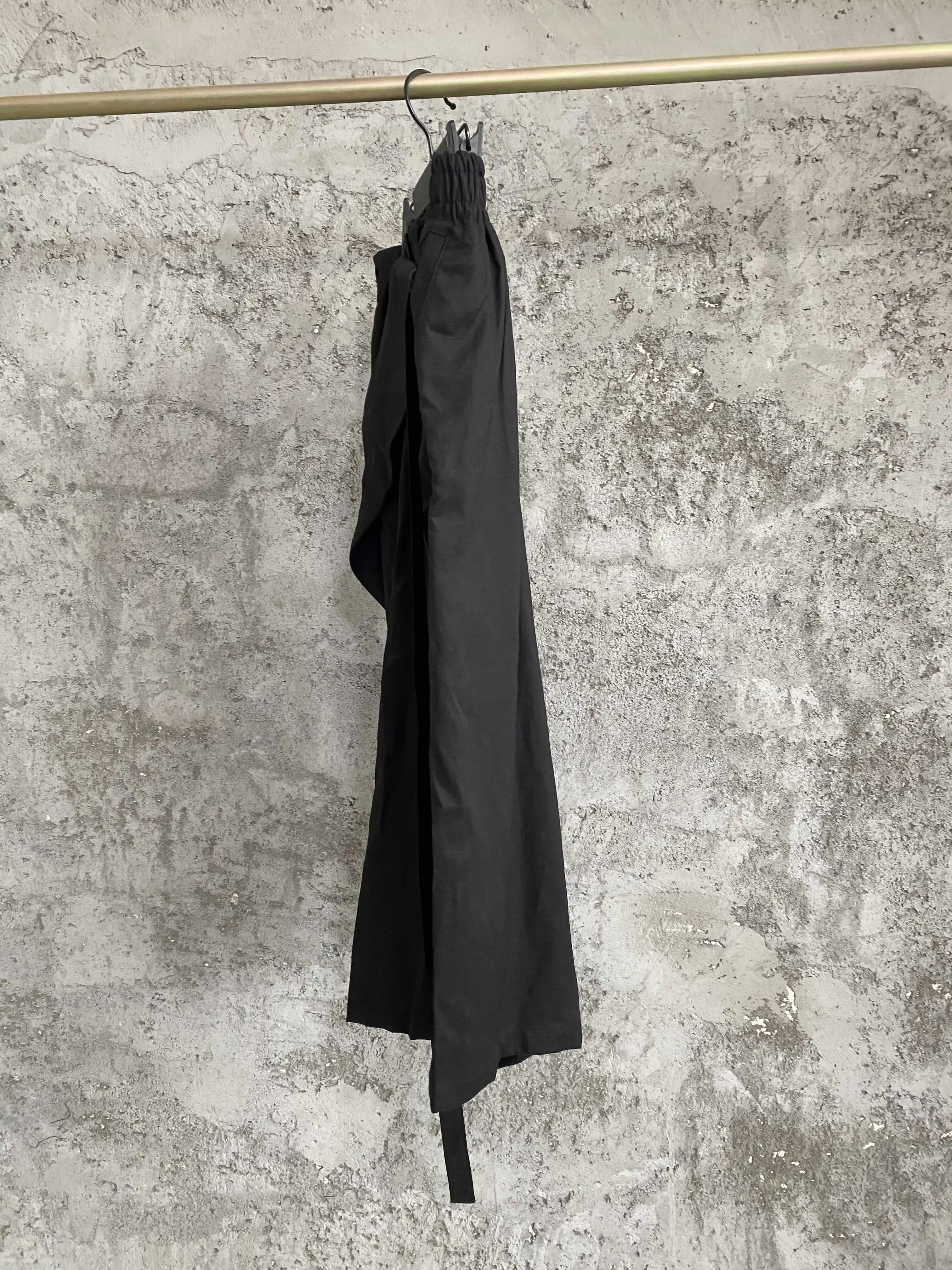 TOP-YAMAMOTO original design style pure cotton adjustable waist pants skirt men's asymmetrical double-layer skirt