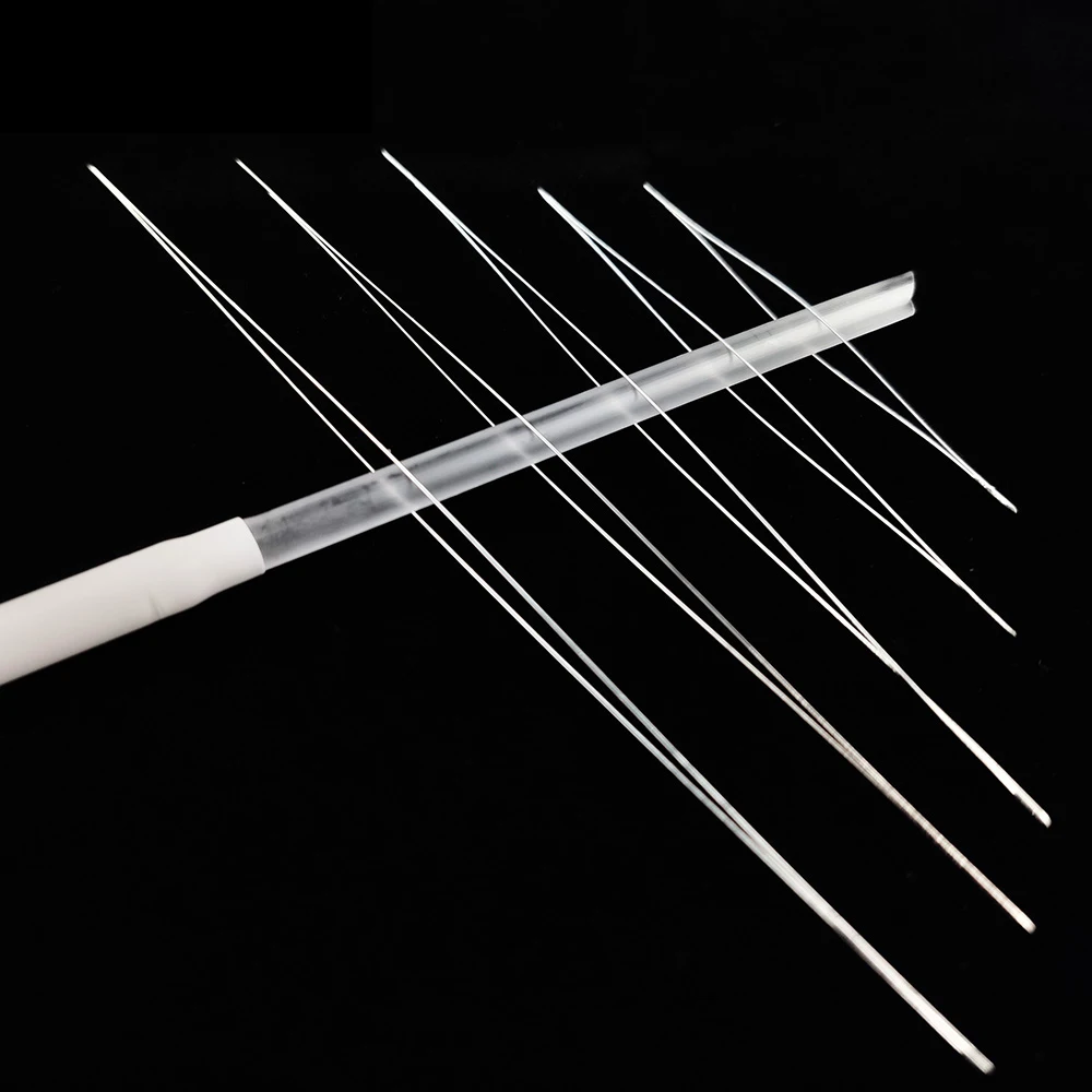 5PCS/lot Big Eye Curved Open Stainless Steel Beading Needles for beads pearls Threading String Cord Jewelry Making Tools Pins
