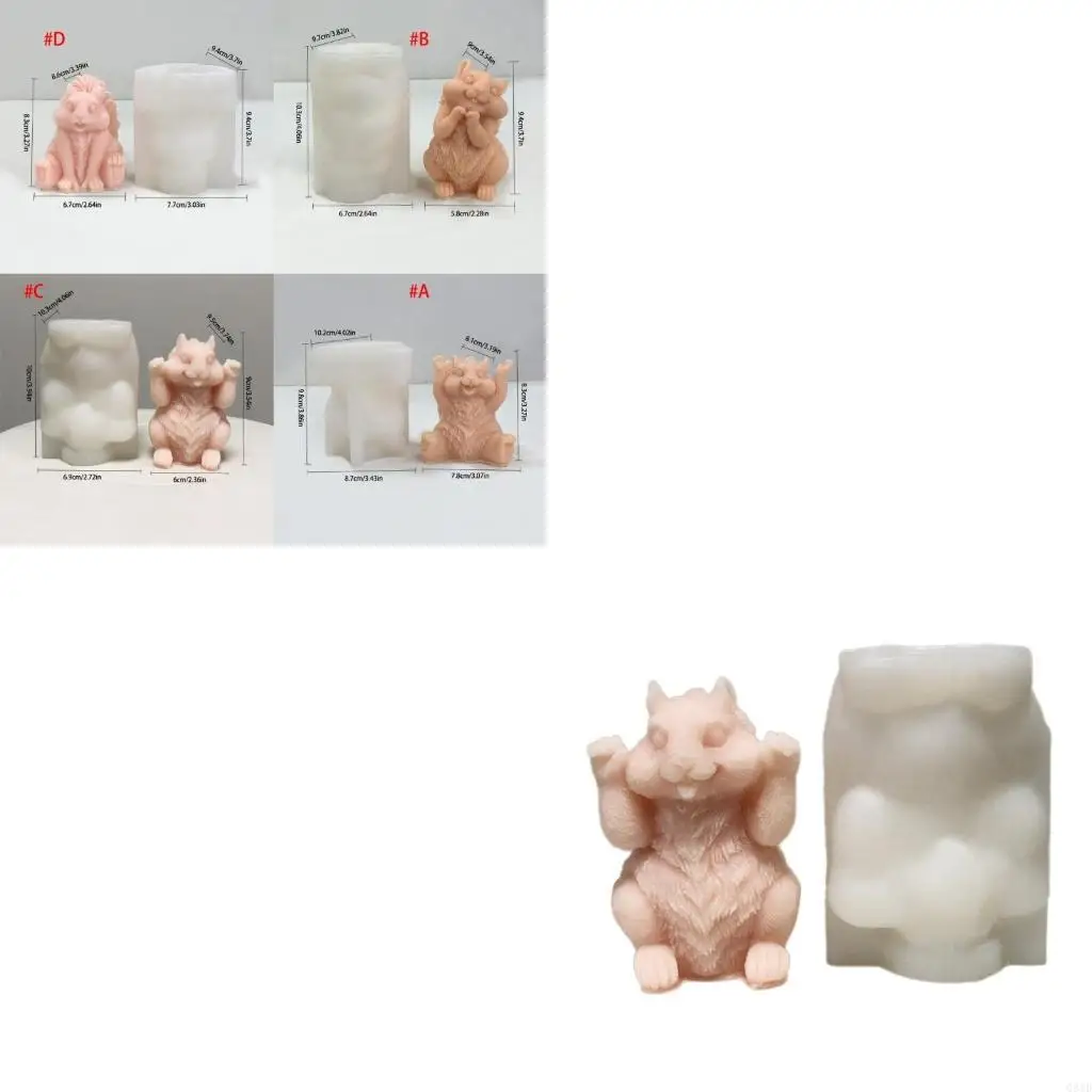 Silicone Crafting Mold Moulds Resin Art Moulds Squirrel Craft Molds Making Molds for Hand-Making