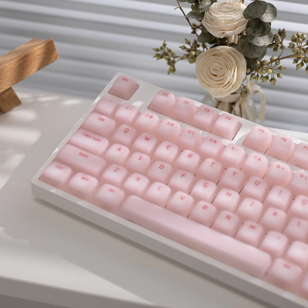 Silicone Keycap Jelly Pudding 108 Keys Mechanical Keyboard for MX Switch Chreey Profile White Keycaps DIY Backlit Jelly Crystal