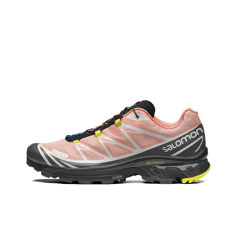 SALOMON XT 6 Fabric Cushioning Low top Casual Trail Running Training City Commuting Running Shoes Unisex Dahlia Color L41620000