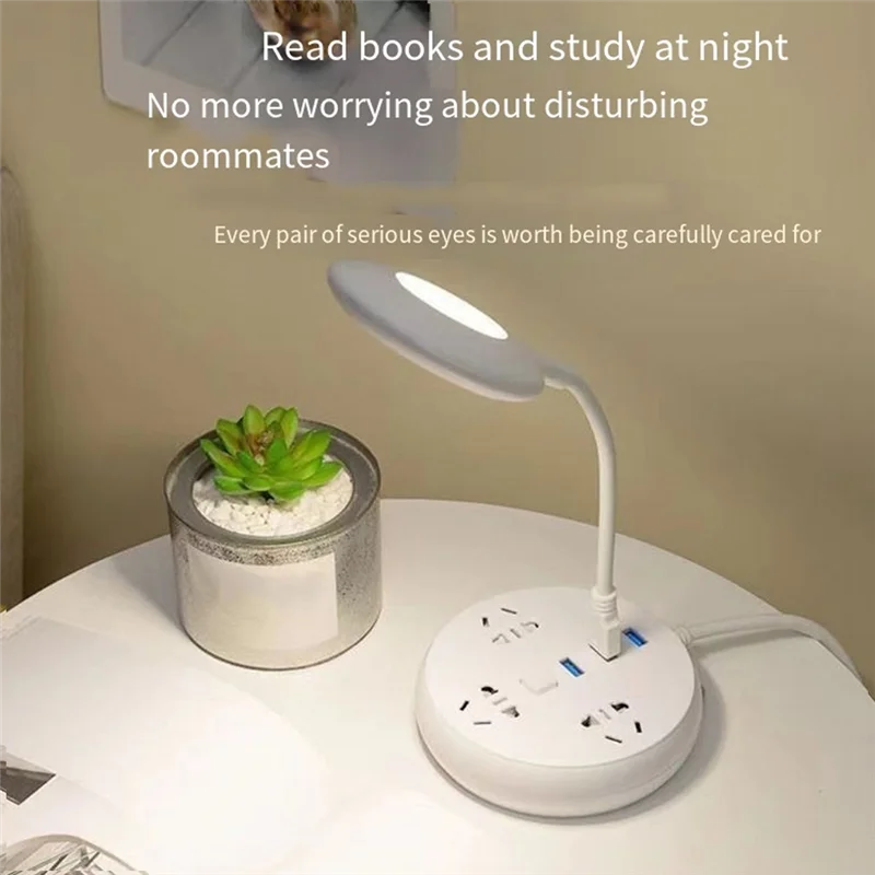 CQMF-USB Reading Light Voice Control Lamp Voice Activated Lamp Voice Small Table Lamp For Home Learning And Office White