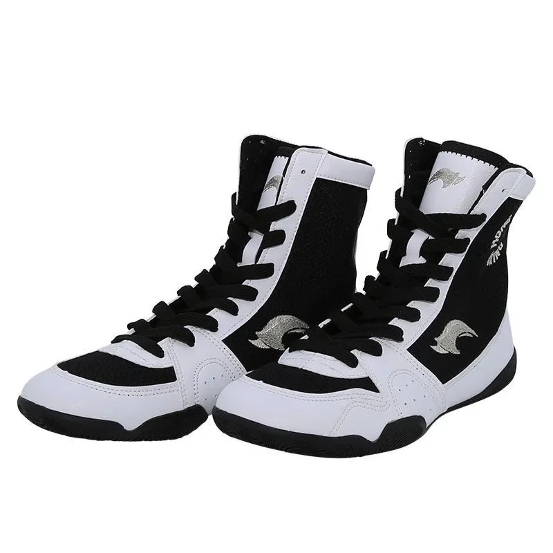 Men's Professional Boxing Wrestling Shoes Men's Black Comfort Training Boxing Wrestling Fighting Weightlifting Shoes
