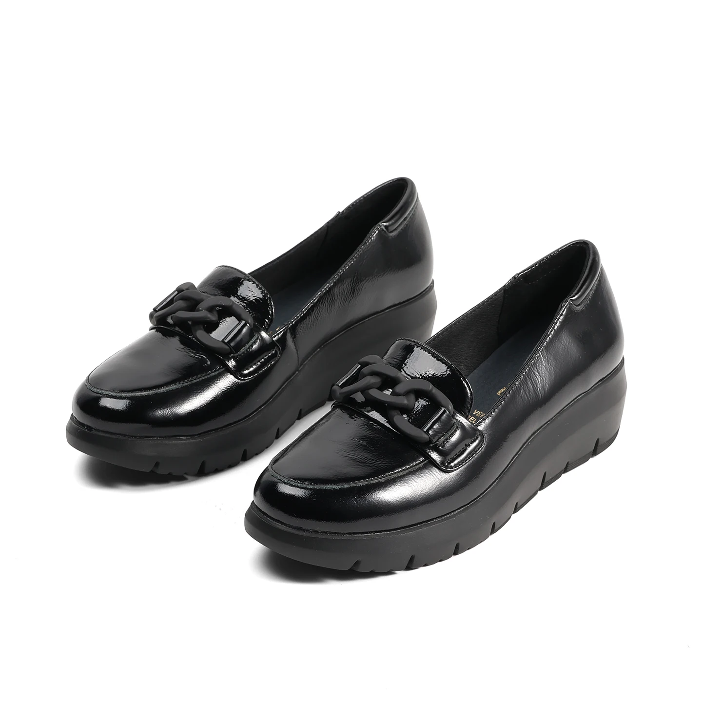 Women Genuine Leather Horsebit Loafers, Ultra Light Soft Sole Platform Thick Sole Commute Shoes