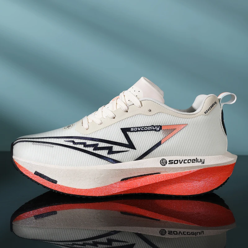 Men's Marathon Carbon Plate Running Shoes for Women's Sports, Breathable, Lightweight and Comfortable Chunta Sports Shoes