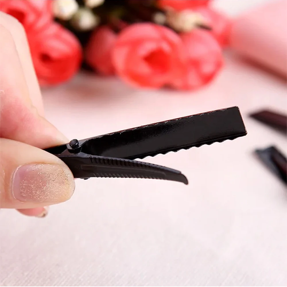 30-50 blank flat metal alligator clip bases, suitable for DIY hair clips, women's hair styling tools LK-AA567