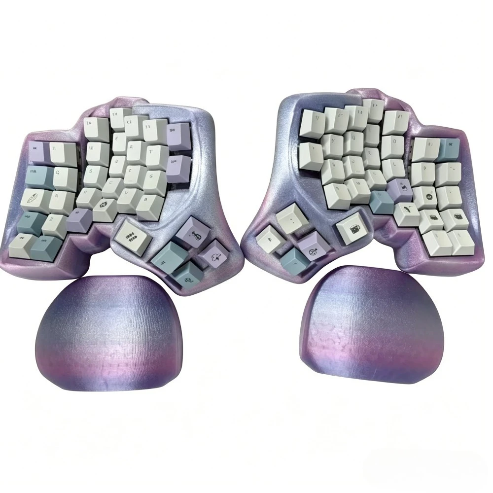 Redox Manuform Split Keyboard Custom Wired VIAL Ergonomics Curved Hot Swap Mechanical Keyboard Kit 3D Printing Gaming Keyboard