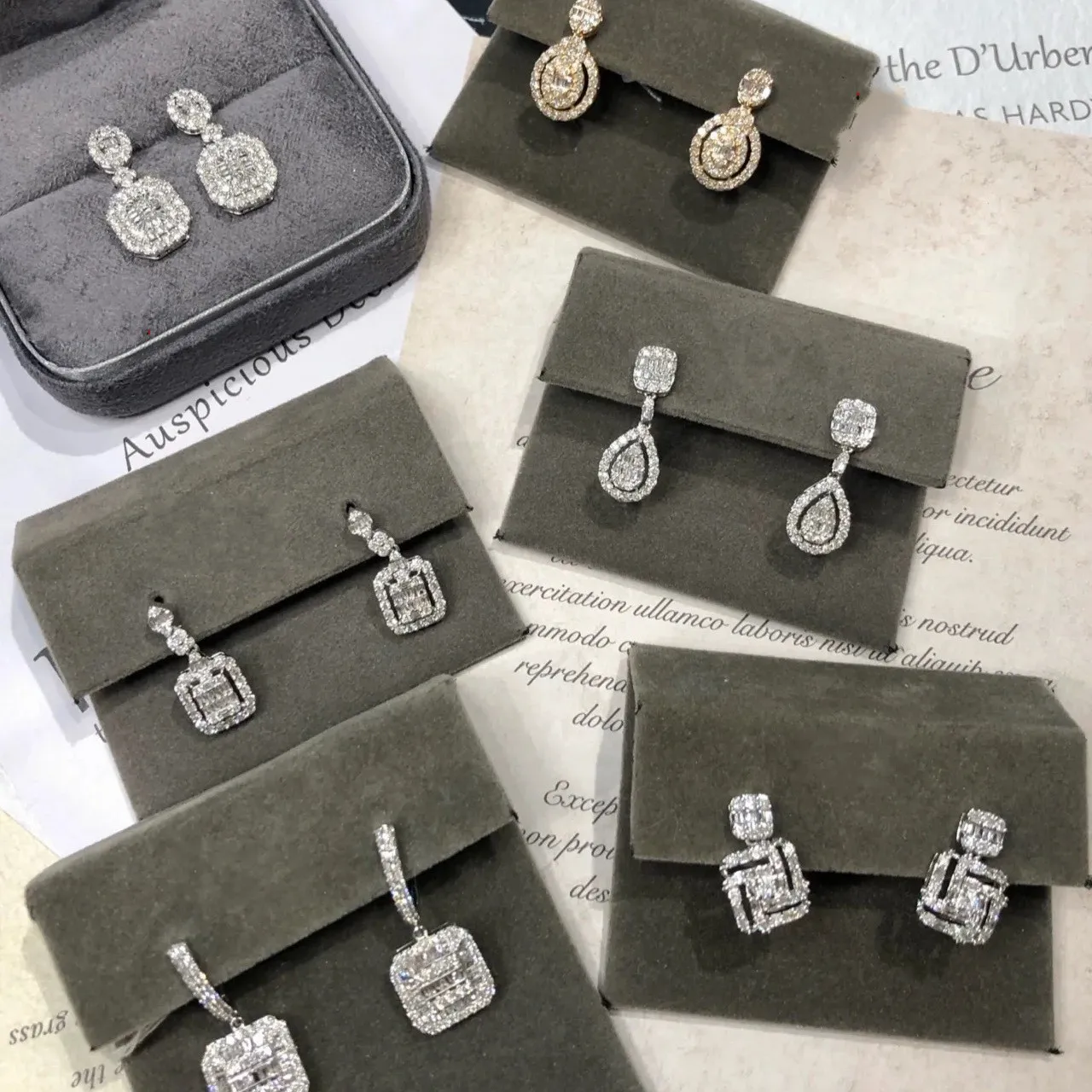 Trendy Lab Diamond Dangle Earring 925 sterling silver Jewelry Party Wedding Drop Earrings for Women Bridal Jewelry Gift