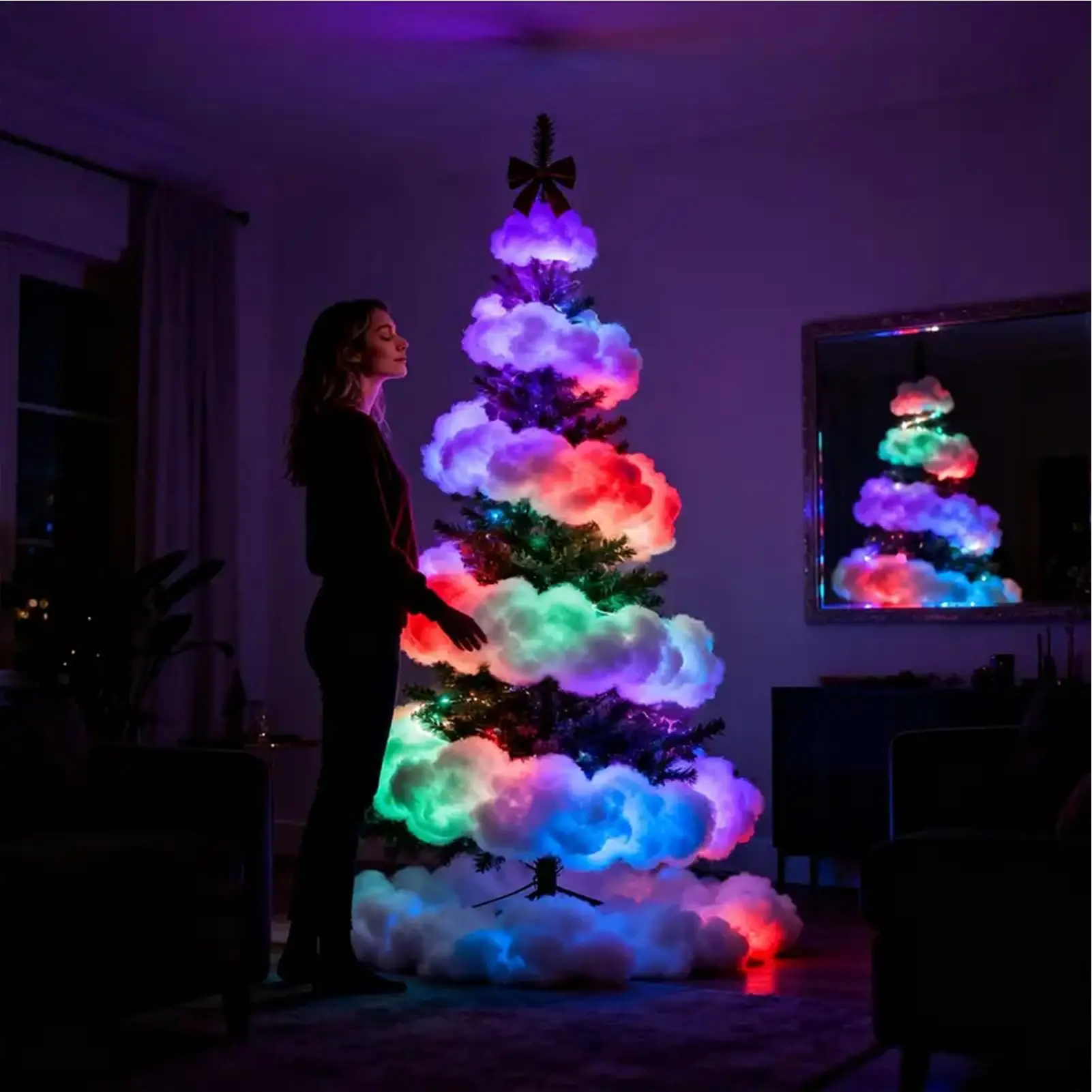 Christmas String Lights 16.4ft Home Decor LED Fairy String Lights Christmas Decorations For Living Room Bedroom Office School