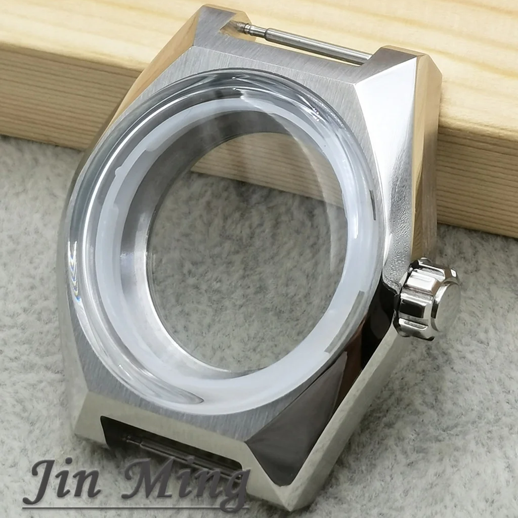 High Quality 41mm Suitable For NH35\NH36\NH38 Movement Replacement Case Arched Glass Stainless Steel Watch Case Fit 33mm Dial