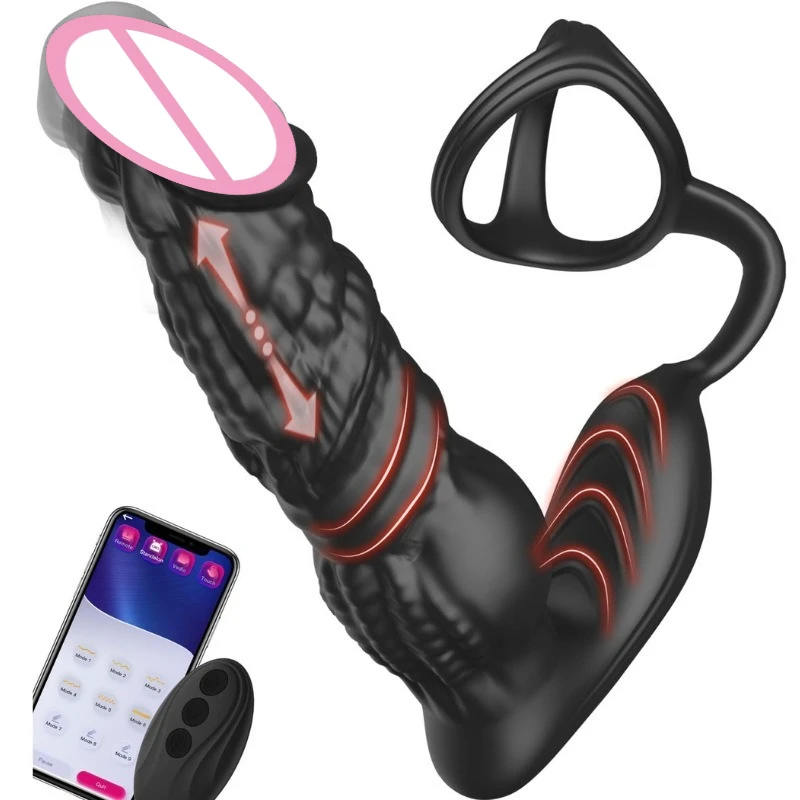 New Telescopic Prostate Massager Men's Wireless Remote Control APP Vibrates Men's Sex Products