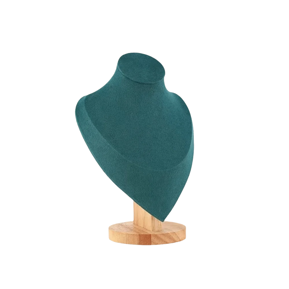 Storage Supplies High-End Necklace Display Stand Elegant Portable Mannequin Stand Durable Wooded Portrait Neck Trade Show
