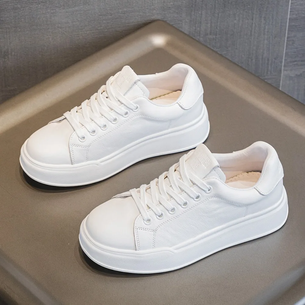 Cowhide Casual Shoes Women's Early Spring New Classic Sneakers Fashionable Versatile Flat Write Women Women's Casual Shoes