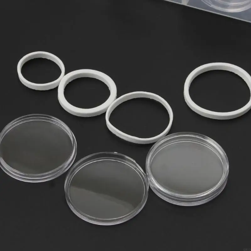 Handmade Coin Capsules Resin Mold Silicone Mold Clear Storage Organizers Container Resin Mold for Coin for Case DIY