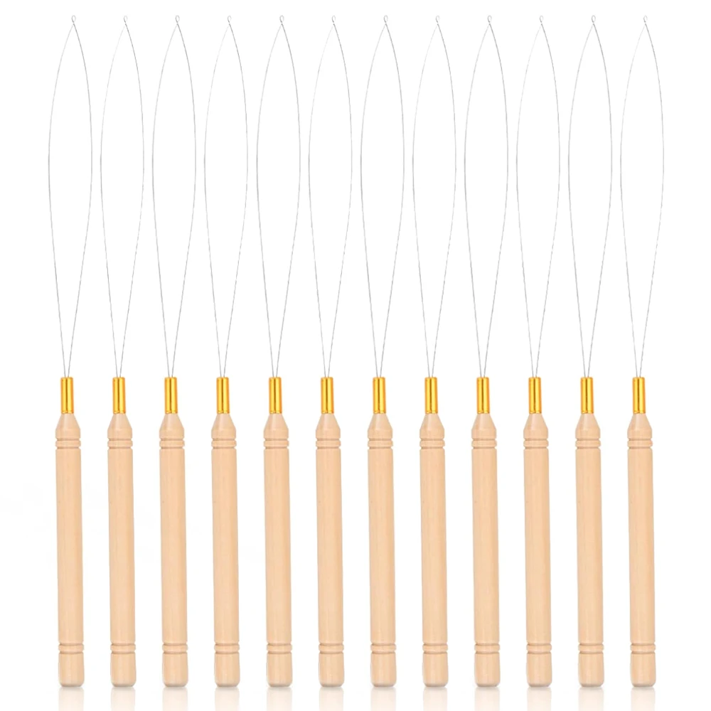 5-50pcs Hair Extension Tools Wholesale Loop Needle Threader Hair Beader Tool | Pulling Hook Hair Loop Tool Extension