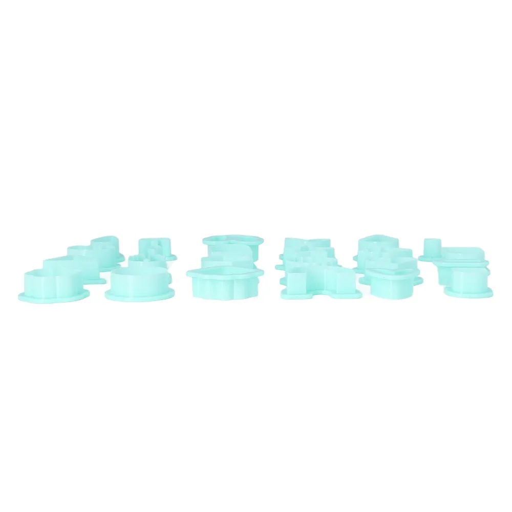 24pcs Jewelry Tools Various Shapes Polymer Clay Cutters Plastic Green Clay Earring Cutters Boho Clay Cutters Making