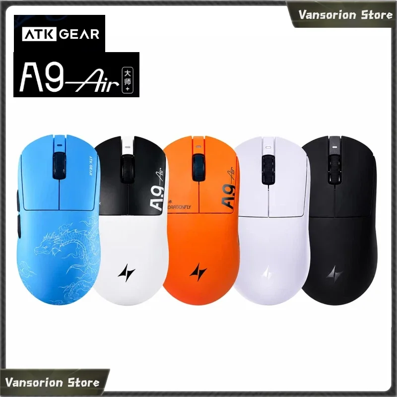 ATK Dragonfly A9 Air Master Version Wireless Gaming Mouse 47g Lightweight TriMode Ergonomic Mice For ESport Computer Office
