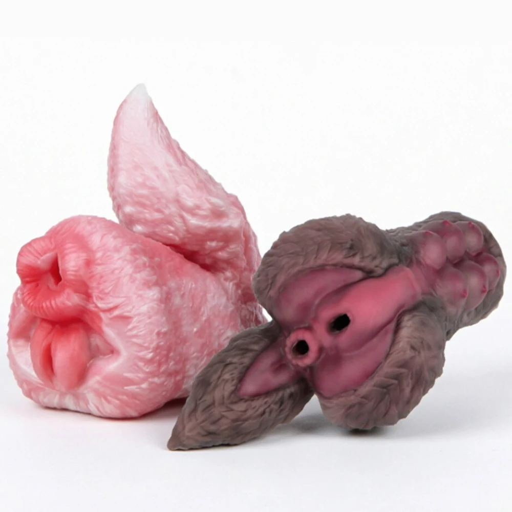 YOCY Male Masturbator Platinum Silicone Vaginal Animal Wolf Fox Tail Fantasy Stroker Adult Sex Toys Pocket Pussy for Man 18+