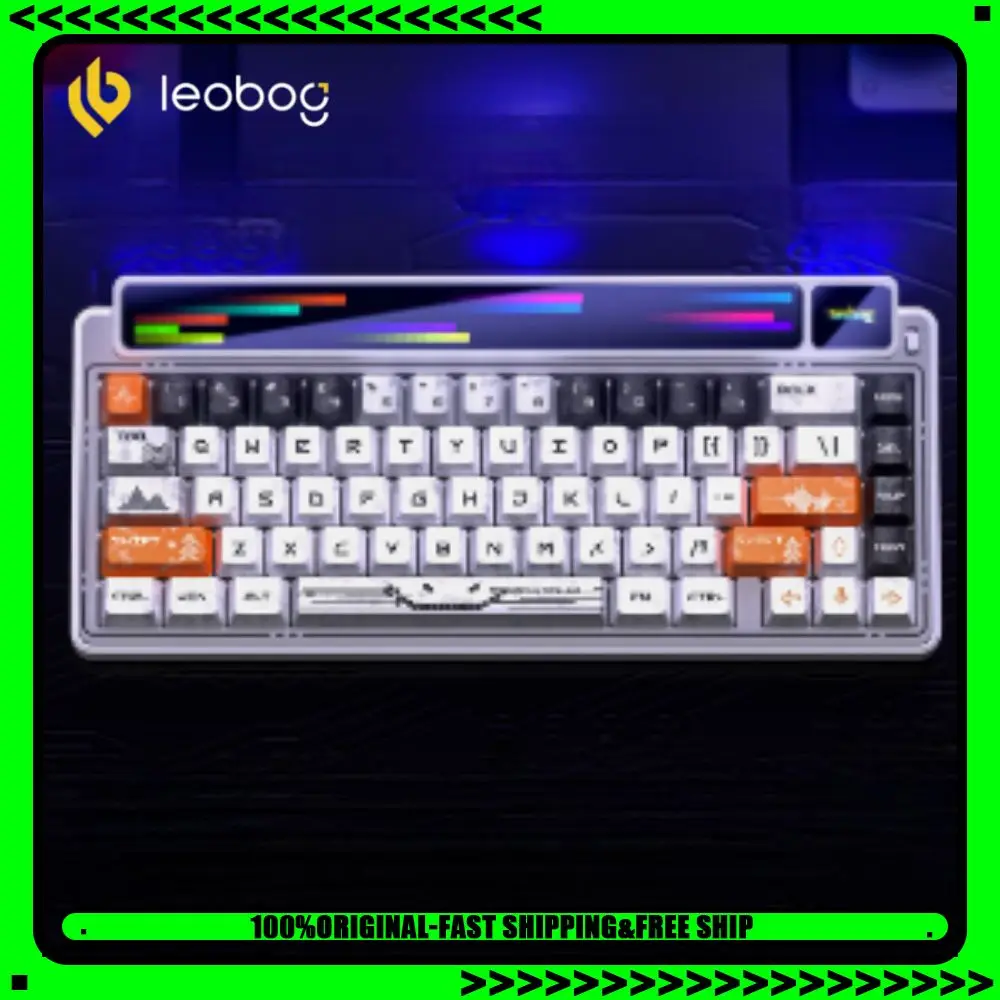 LEOBOG AMG65 Mechanical Keyboard Dual Screen Tri Mode Wireless Gasket Hot-swappable RGB Long Battery Life Gaming Keyboard Gift