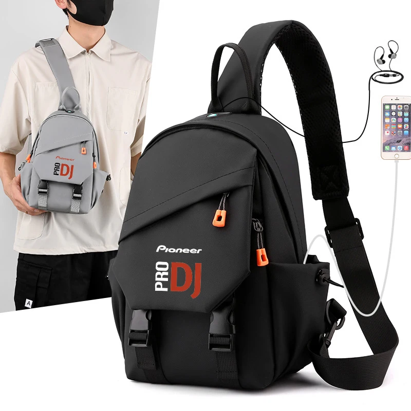 2023 Pioneer Pro Dj Men's Shoulder Bag Travel Messenger Bag Waterproof Fashion Simplicity Shoulder Bag Outdoor Casual Chest Bag