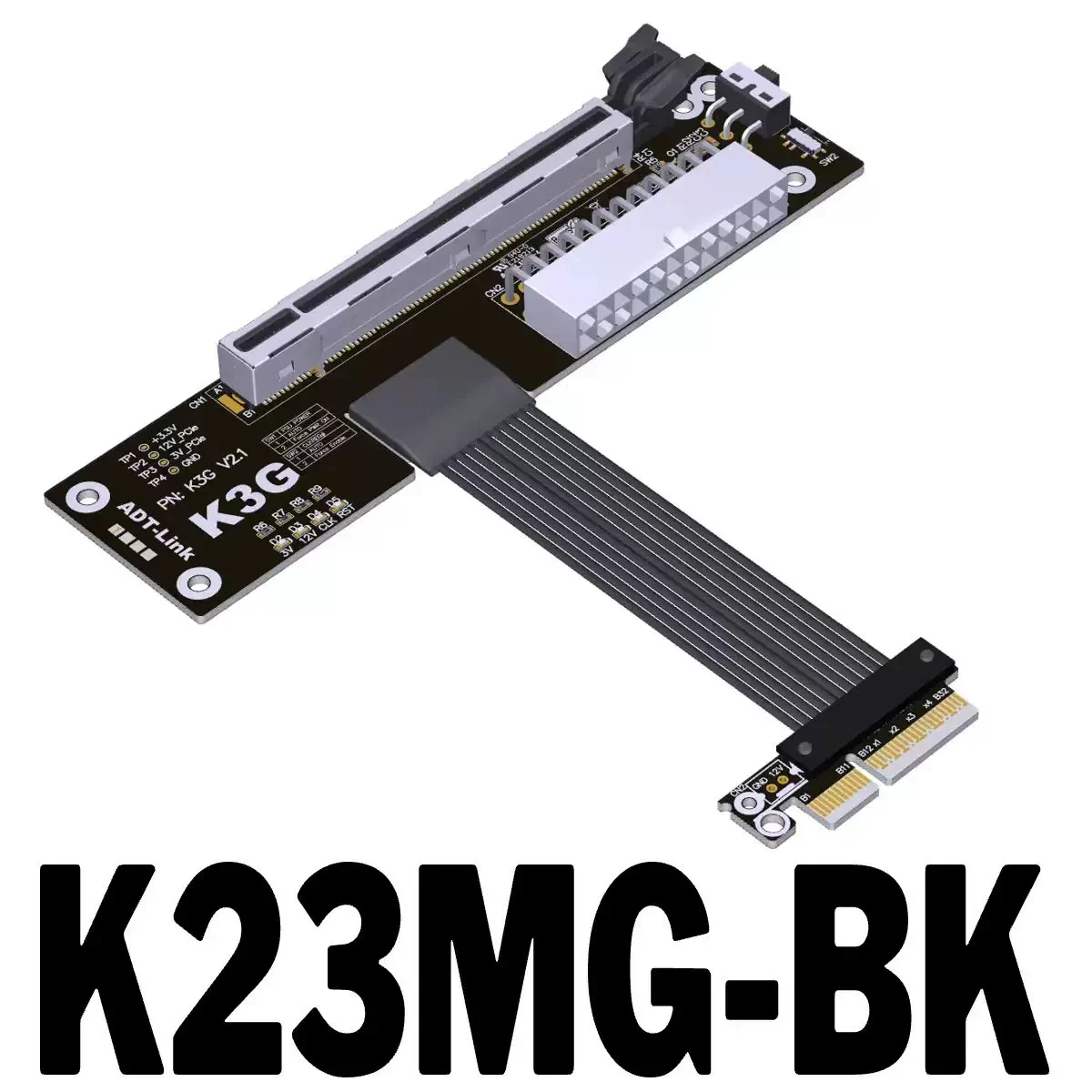 ADT K23MG-BK7 Desktop Computer External PCIe 5.0 X4 To X16 EGPU Adapter PCI-E Expansion for Independent Graphics Card Extension