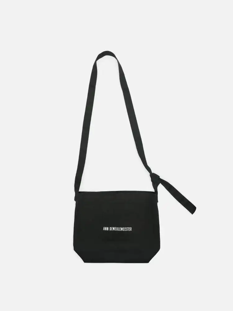 Ann Demeulemeester Antwerp Black Classic Alphabet Canvas Bag